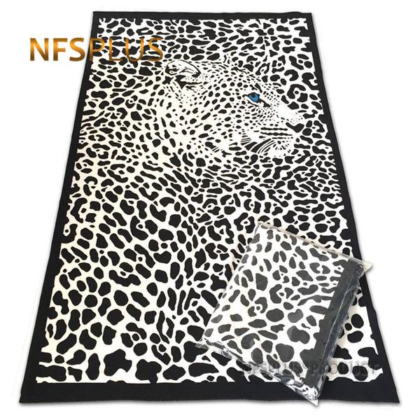 Asciugamano da spiaggia in microfibra con stampa leopardata 80x180 cm e 70x140 cm Asciugamano da bagno da viaggio sportivo assorbente super morbido ad asciugatura rapida per adulti