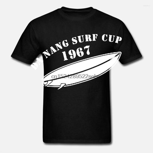 Camisetas masculinas da Copa de Surf de Nang Beach 1967 T-shirt do exército dos EUA Tamanho XS WK2 Vietnã USMC Navy Nam