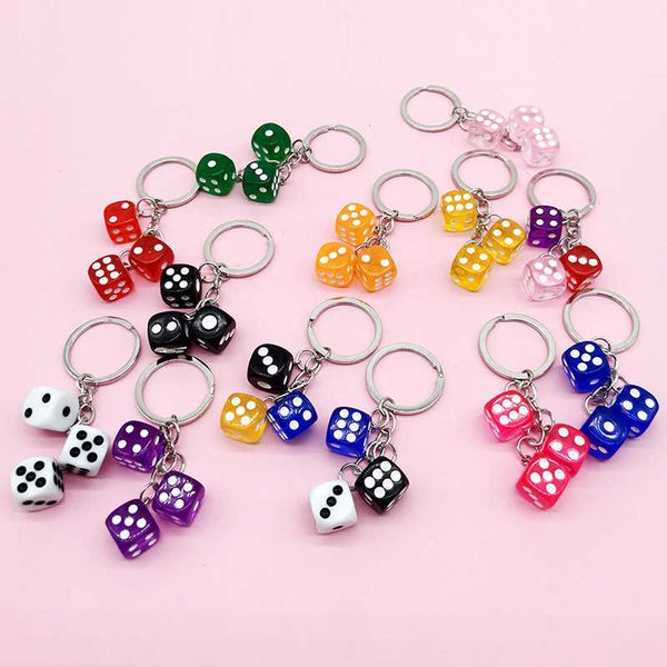 Chaves Keychains Keychain engraçado Removável Dados de resina Tecla de recreação de recreação Chans -chave para homens homens Bola de joias Presentes