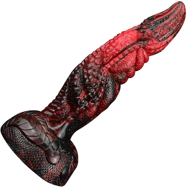 Vibratoren Silikon Realistischer Dildo starker Saugnapf Dildo Prostata-Massagegerät Großer Butt Plug Drache dick Anal Sexspielzeug für Frauen 1120