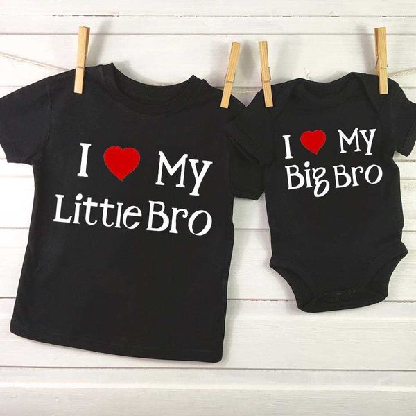 Familienoutfits „Ich liebe meine Schwester, ich liebe meine Bruderschwestern“, T-Shirt und Babystrumpfhosen, Familienhemd, Bruderschwestern, Familienhemd, Direktversand G220519