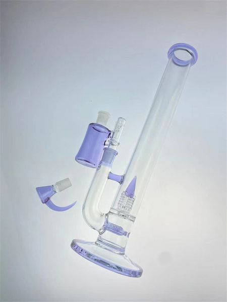 viola cfl bong pipe da fumo 16 pollici di altezza 18 mm giunto nuovo design personalizzato con il raccogli cenere e una ciotola