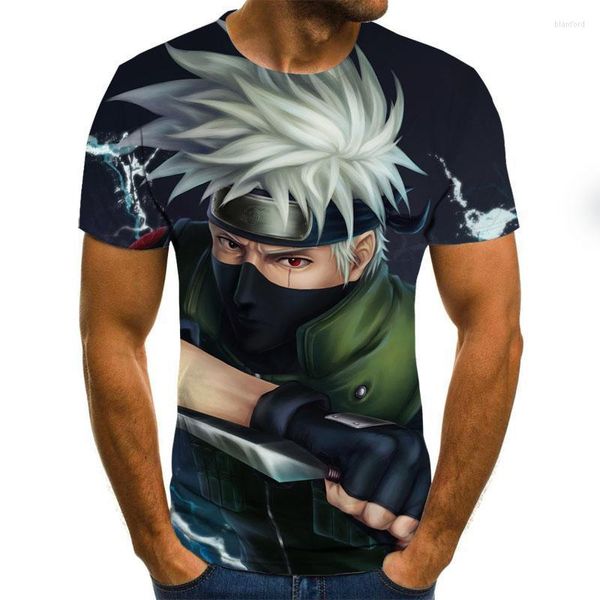 Camisetas masculinas Camiseta con estimado 3d de anime para hombre Novedad Verano cmoda manga corta ropa calle