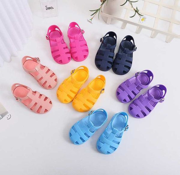 Sandalen Größe 24-29 Baby Mädchen Sandalen Rom Schuhe Sommer Kleinkind Jungen Wasserdichte Strandsandalen AA230518