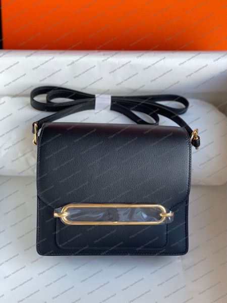 Tasarımcı kadın erkek çantası el yapımı hakiki dana derisi mini çanta akşam omuz çantası turuncu kutu 10A ile Crossbody çanta En son kalite 18 cm