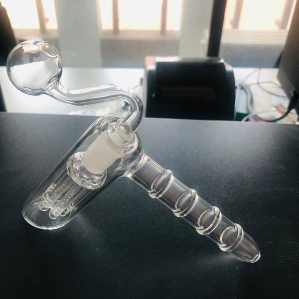 Glashammer, 14 mm männlicher Glasbongkopf mit dicker Wasserpfeife, bunte Rauchglasschalen, Wasserpfeifen für Dab-Rigs