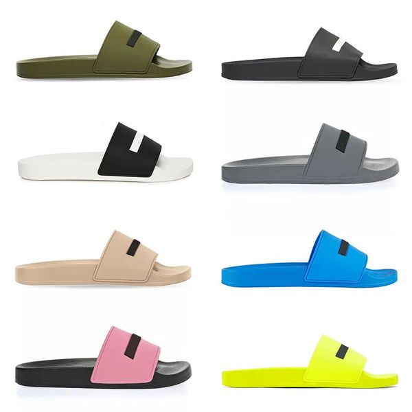 Männer Frauen Designer Hausschuhe Sommer Pool Slides Schwarz Fluo Grün Weiß Cool Grey Beige Blau Rosa Split Herren Gummisandalen Paris Schuhe Größe 35-46 Y3