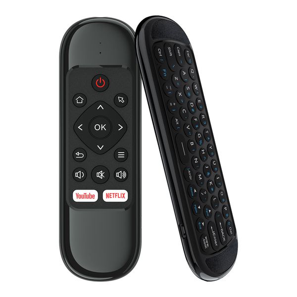 Remoto H6 para TV Smartv Wireless com Air Mouse Giroscópio Full Tecly 2 2.4G Power Chargable for TV Box KM2 Plus KD3 KD5 PC