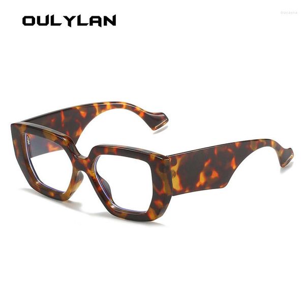 Óculos de sol Frames oulylan Blue Light Blocking Glasses Frame Para mulheres clássicas Óculos de grandes dimensões Men Game Computer Game Spectacles