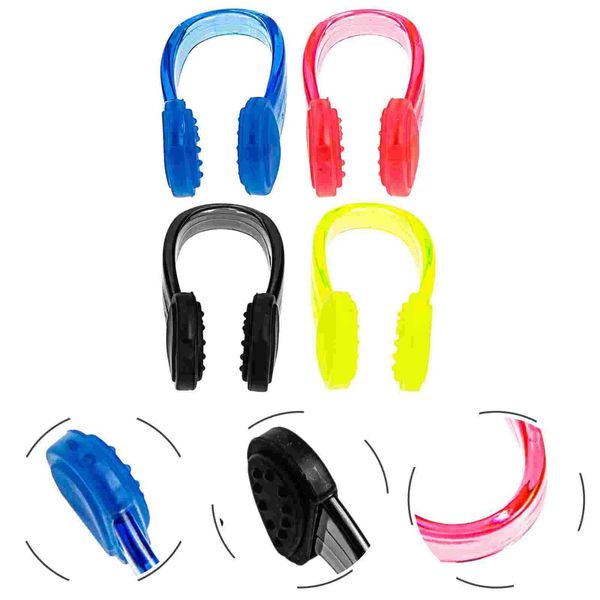 Clip per naso 4 pezzi clip per naso da nuoto accessori per il nuoto spina portatile per adulti 4x2cm silicone resistente all'usura per bambini P230519