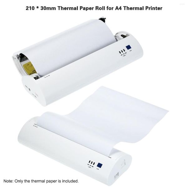 Rolle A4 weißes leeres Thermodruckpapier 210 30 mm (8,3 1,2 Zoll), langlebig für 2 Jahre/10 Jahre
