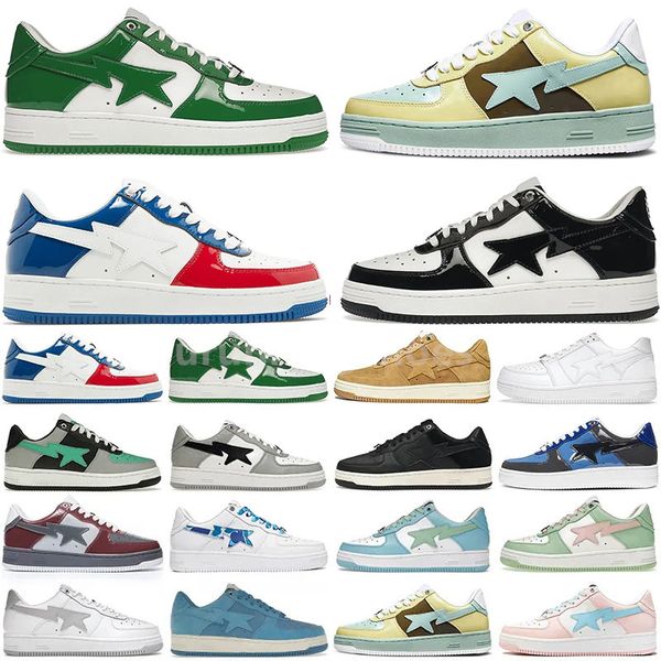 Um macaco banho de banho baixo sapatos casuais abc stars homem sk8 mulheres brancas verde vermelho preto amarelo tênis tênis y3