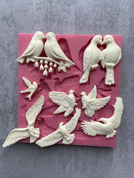Kek Araçları Kuş Silikon Epoksi Reçine Alçı Kalıp Kek Kalıp Fondan Kalıplar Dekorasyon Araçları Çikolata DIY 230518
