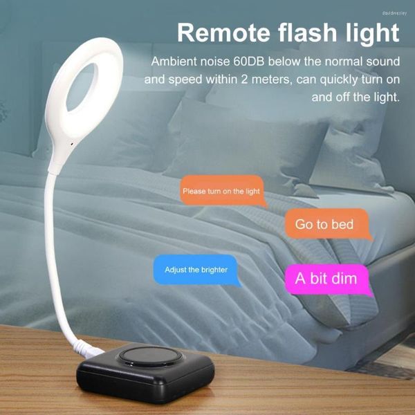 Lâmpadas de mesa Lâmpada de leitura USB Plug-and-play Plug-and-Play Plug-anding Flexível Design de mangueira Iluminação ABS Night Light Bendable