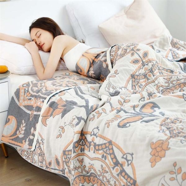 Coperta Twin Queen Size Copriletto anti pelucchi Consolatore Morbido cotone Aria condizionata Gettare sul letto Trapunta estiva Lenzuola 230518