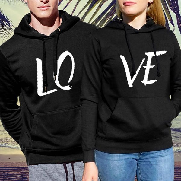 Hoodies feminino Casais Gift Combining Love Pullovers Sweweathirts feminino Dia dos namorados Classic rosa Clothing Gothic