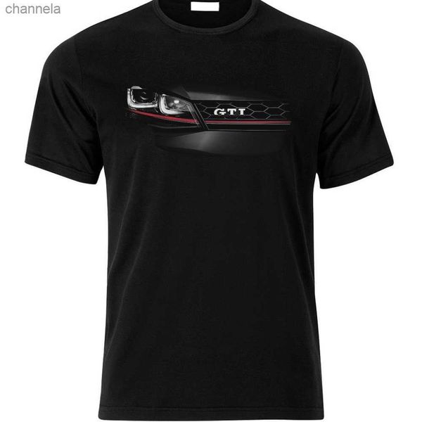 Camisetas masculinas moda gti mk7 led led vii gt fãs camisetas fãs japoneses fãs de algodão curto de algodão