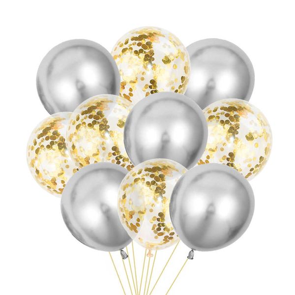 Decorazione 10pcs/lotto da 12 pollici palloncini in metallo decorazione per baby shower decorazioni di buon compleanno palloncini dorati R230812