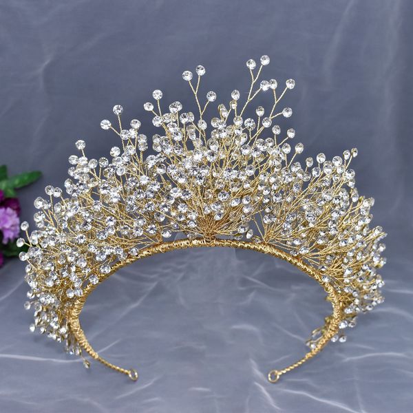 accessori copricapo Ornamenti nuziali Placcato argento Oro rosa festa fatto a mano Stile classico stravaganti fascinatori di lusso bellissime corone nuziali 56