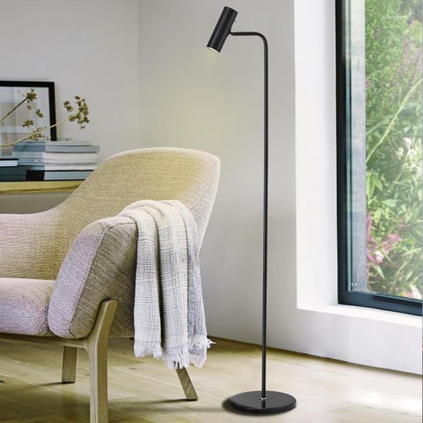 Lâmpadas de piso modernas LAMP LED LUPL GOLD/BLACK/BRANCO MINIMALISTA BOONHER QUADRO ESCRITÓRIO LUZES VERTICA