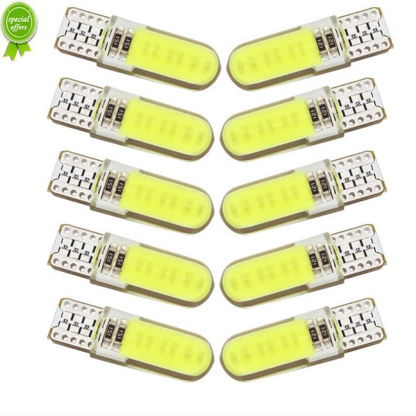 Nuovo LED Canbus Silicone Gel COB LED Car Light 12V T10 W5W Wedge Side Parcheggio Lampadina da lettura Lampada di segnalazione Luce per porta