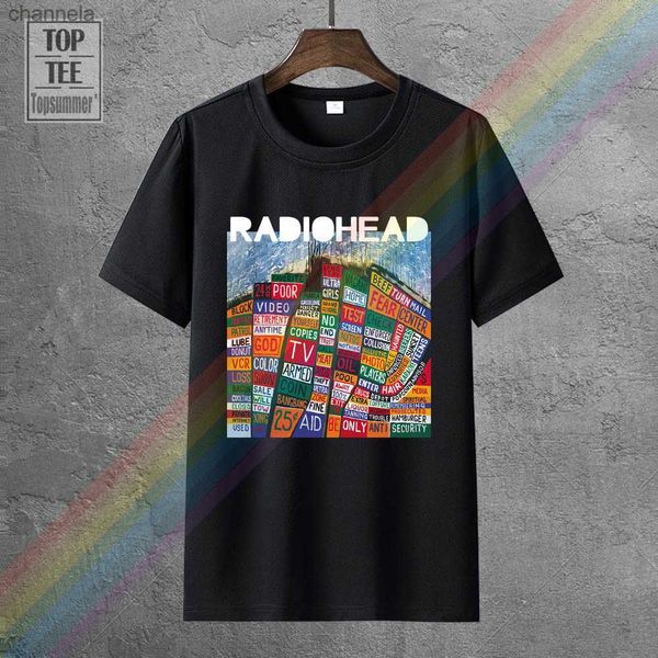 Erkek Tişörtleri Radiohead Hırsız T-Shirt Siyah Grafit Navym Khaki S-5xlhipster O-Neck Cool Tops