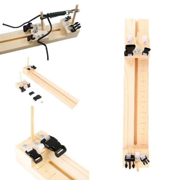 Attrezzature Jig di qualità in legno massello Paracord Bracciale Maker Strumento per maglieria Nodo intrecciato Kit FH