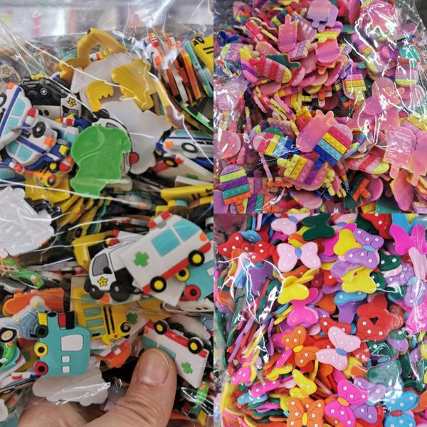 Componentes 500Pieces 3035mm DIY PVC Soft Car Borracha Ribbon Bow Sticker.