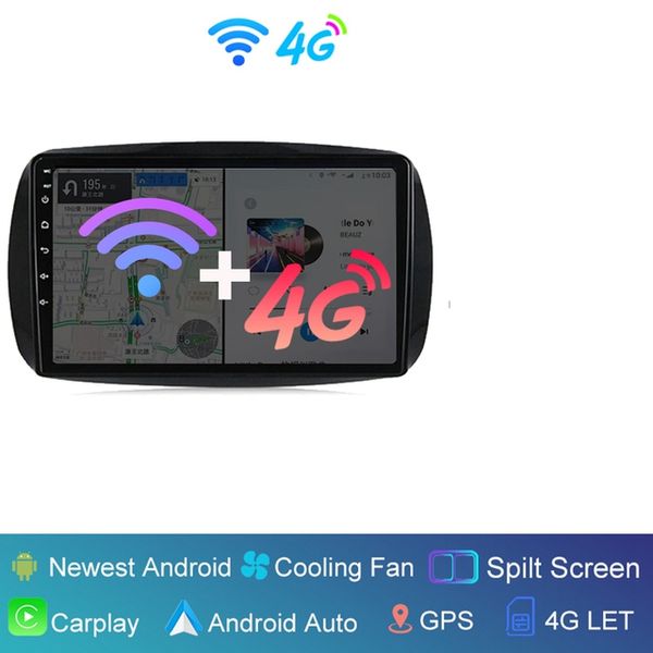 Per Mercedes Smart 453 Fortwo 2014 - 2020 Carplay Autoradio Android 12 Autoradio Lettore Multimediale QLED DSP DVD Stereo Unità Principale