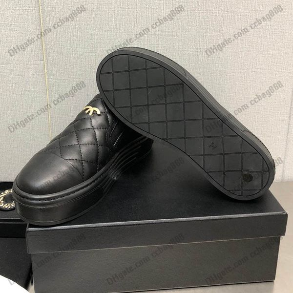 Pelle di pecora da donna con plateau scarpe eleganti con tacco mocassini slip on trama trapuntata metallo tonalità oro scarpe casual da donna scarpe da spiaggia all'aperto per ragazze con polvere55