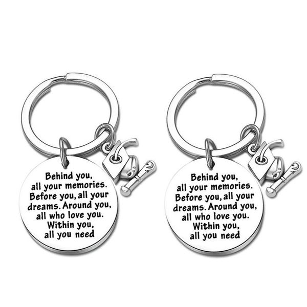 Principais anéis 2021 30mm de graduação criativa da temporada de graduação Doctor Hat Hat Keychain atrás de você todas