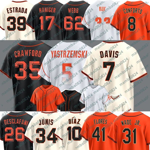 Brandon Crawford Mike Yastrzemski Giants Baseball-Trikots Isan Diaz Thairo Estrada Davis Alyssa Nakken Joc Pederson Wilmer Flores Matt Beaty