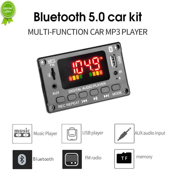 Neue drahtlose Bluetooth 5,0 12V Car Kit MP3 WMA WAV FLAC APE Modul Decoder Board Audio Modul USB TF auto Aufnahme FM Radio