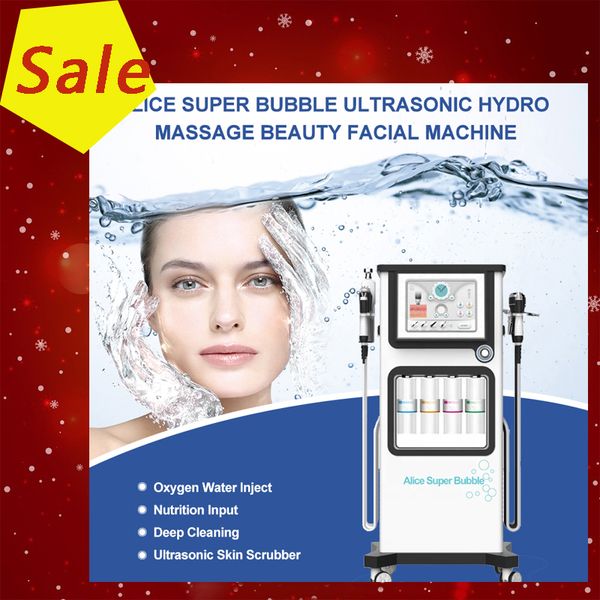 Super Oxygen Hydrofacial Machine - Sistema de cuidados com a pele 8 em 1 para limpeza profunda, mesoterapia e ativação de beleza