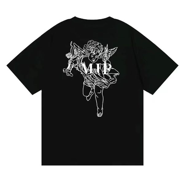 Erkek Kadın Tasarımcı T Shirt Moda Sıçrama Mürekkep Graffiti Baskılı Tişörtler, Erkekler Pamuklu Günlük Tees, Kısa Kollu Büyük Boy Hip-Hop Street Giyim Tshirts Euro Boyutu S-XL