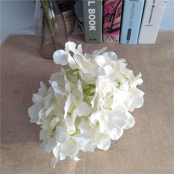 Dekorative Blumen Simulation Hortensienkopf Seide gefälschte Blume für Hochzeitsdekoration hält DIY Home Party handgefertigt