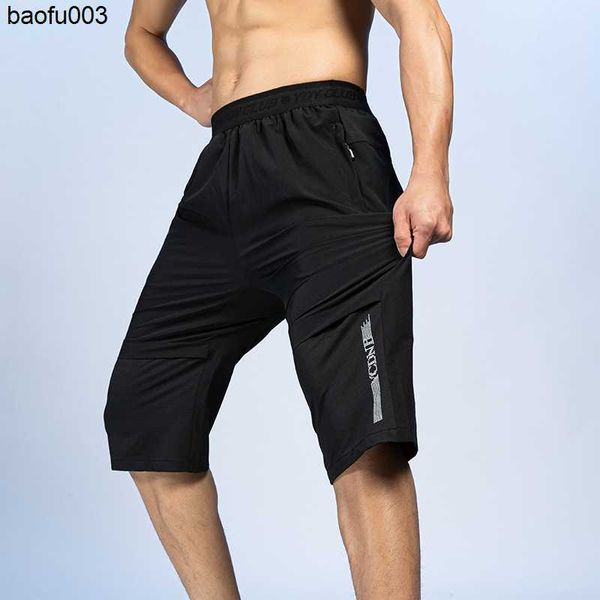 Camisetas masculinas shorts de verão masculinos calças de calf de panturrilha longa de panturrilhas de panturrilhas do marido elástico banda de cintura rápida dry alongamento 6xl preto bermuda masculino j230522