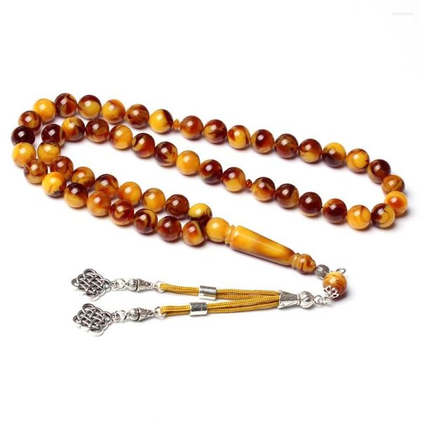 Strand Muslim Tasbih Resina Rosário Tarbons Islâmica Miã de oração islâmica 33 51pcs Tespih Acessórios masculinos árabes Ramadã Gift Misbaha