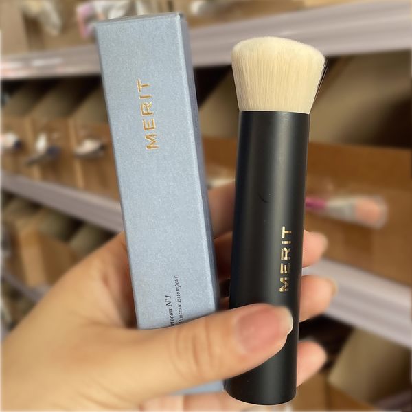 Meritbrush Karıştırma Makyaj Fırçası No.1 - Eğik Vanish Foundation Cream Kontur Heyeti Kozmetik Makyaj Fırçası Araçları Sorunsuz Bir şekilde Karıştırma