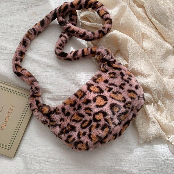 Borse da sera Borsa da donna in peluche Borsa in morbida pelliccia sintetica Stampa leopardata Borsa da donna con motivo zebrato Borsa da donna coreana Borsa casual Borsa a tracolla per animali