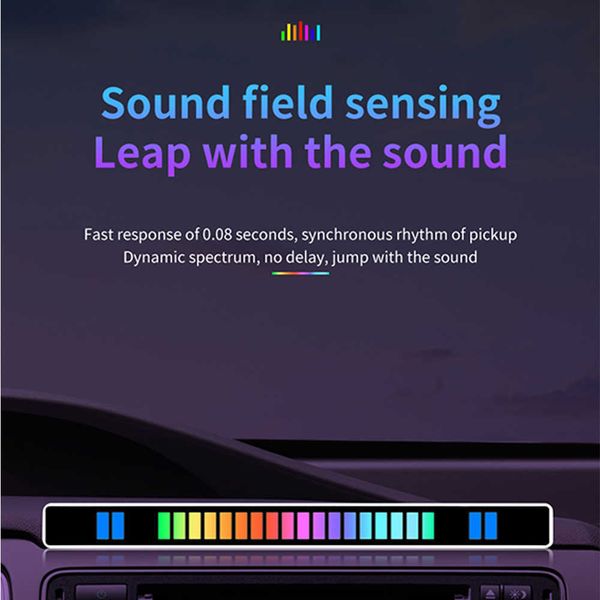 Auto Sound Control Rgb Led Auto Rhythmus Licht Bar Musik Rhythmus Lampe Auto Innen Umgebungs 16/32 Strahl Multi-szene Anwendung