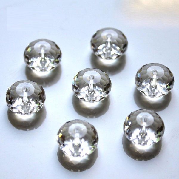 Perline 200 pz/lotto AAA 8*10mm Ceco Allentati Rondelle Perline di Cristallo Per La Produzione di Gioielli Fai Da Te Cucito Distanziatore Sfaccettato Perle di vetro all'ingrosso
