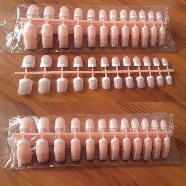 Falso unhas por atacado 10 kits capa completa francesa nude nude natural manicure dicas de unhas falsas para o salão de escritório, denominância 230520