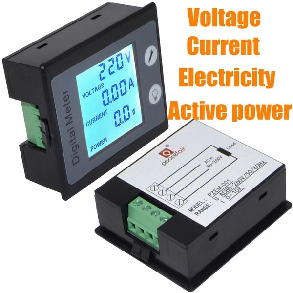 AC Multifunktions-Digitalmessgerät Strom Energie Spannung Strom Tester Volt Amp W KWh Monitor