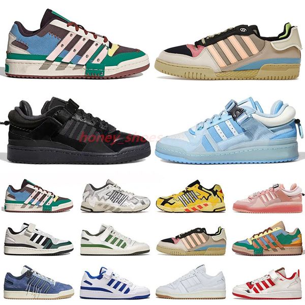 Outdoor-Schuhe Forum Low x Bad Bunny Herren Damen Luxus-Laufschuh Pink Easter Egg Buckle Brown Back to School Ice Blue Grey Crew Green Suns OG Trainer Sneakers H51