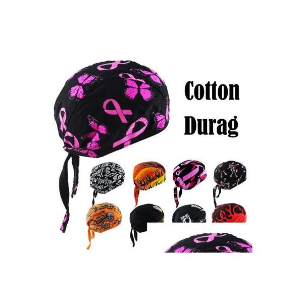 Bandane Durag Mountain bike Sport all'aria aperta Bici Bicicletta Pirata Bandana Cappello Hip Hop Cap Sciarpa Stampa Mans Drop Delivery Fashio Dhmus