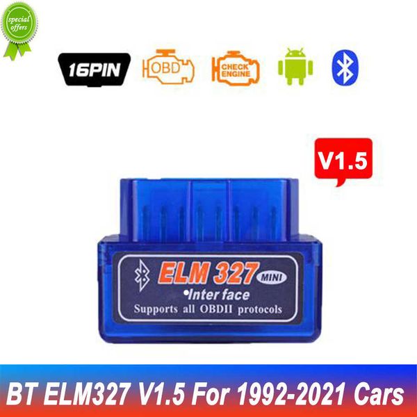 Новый v2.1 obd2 / obdii super mini elm327 bluetooth elm 327 версия 2.1 Кодимер ошибок Android Torail Code Scanner для многобранных