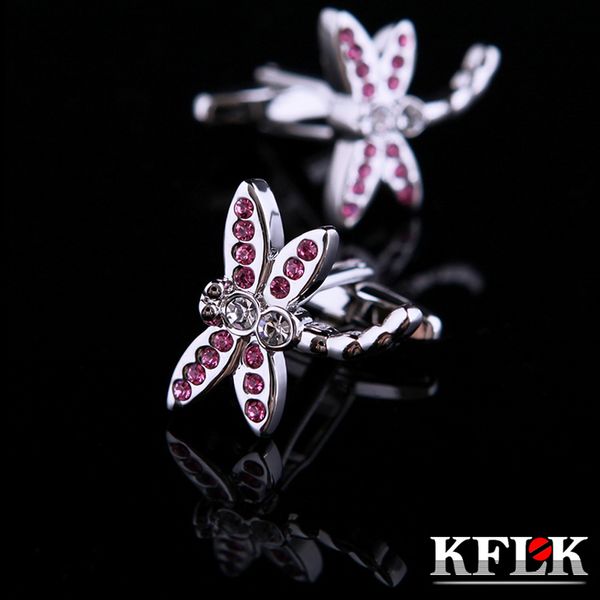 KFLK Jewelry Rush Brink Mufflink для женской бренды розовая хрустальная драконная манжета