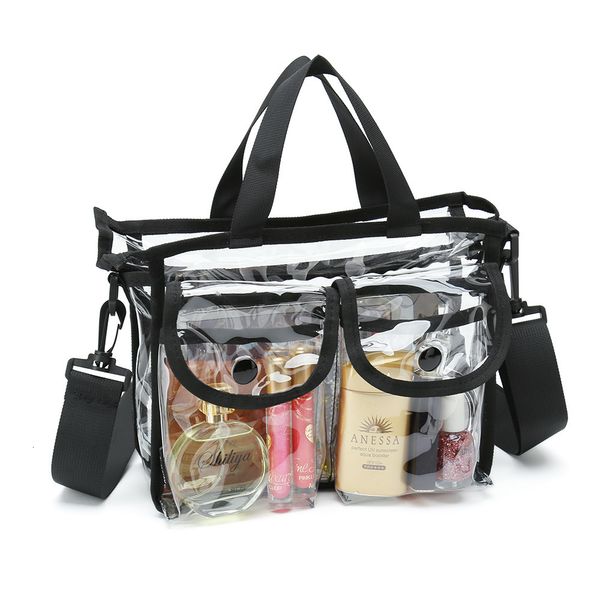 Kosmetiktaschen und Etuis, durchsichtige Make-up-Artist-Set-Tasche mit abnehmbarem Schultergurt, erhältlich zur individuellen Gestaltung 230519