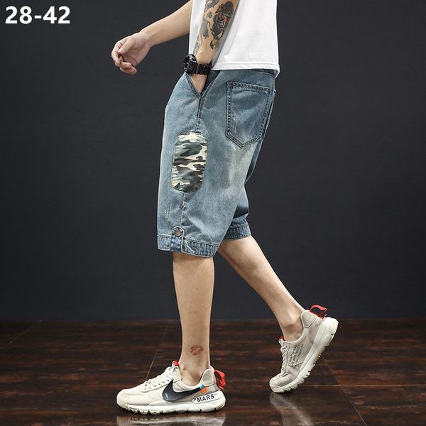 Jeans de jeans Jeans Jeans Jean Shorts Casual Macho Oversized 42 40 38 Homem Summer Denim Straight Fin Cotton Homme Half calça 230519